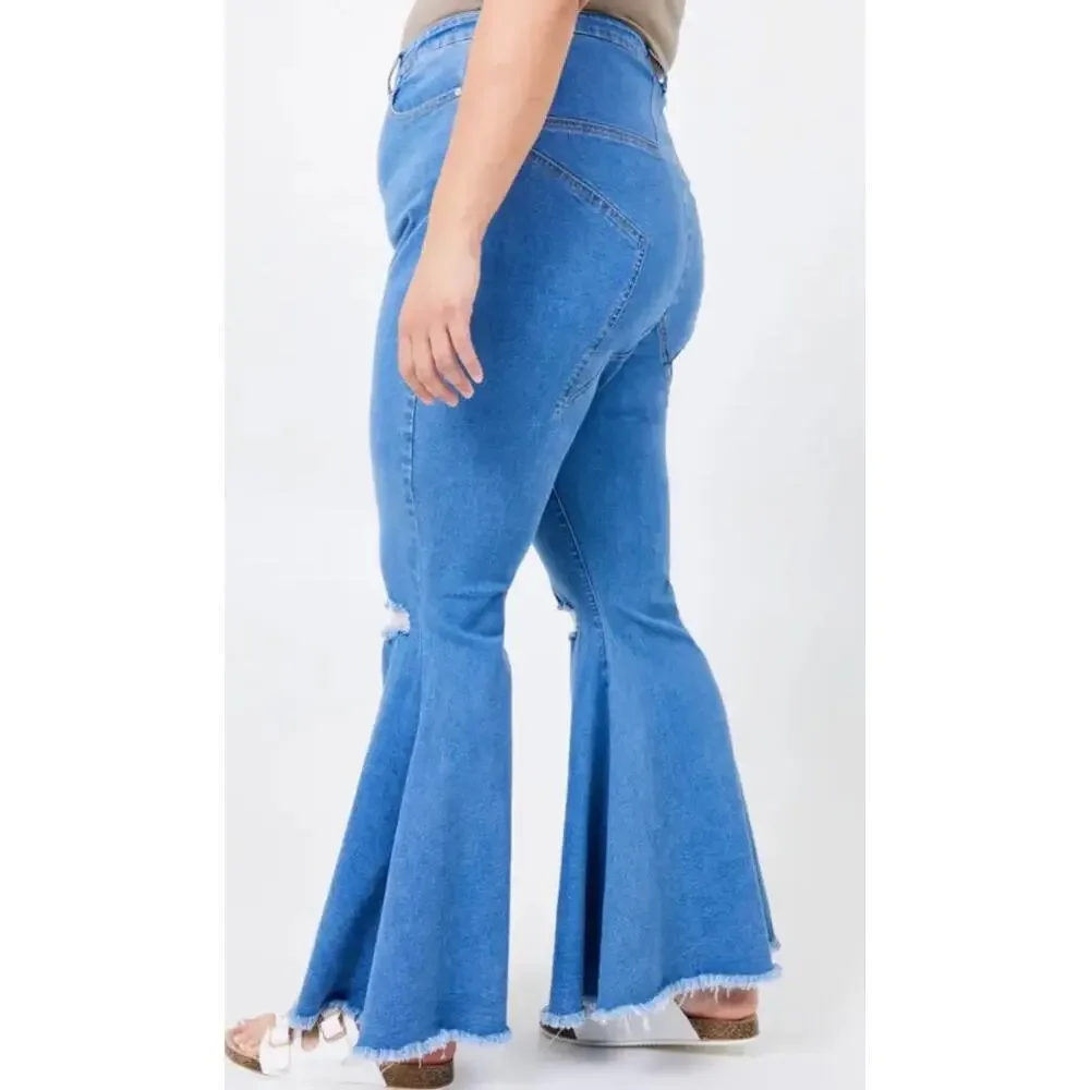 Altar'd State A Beautiful Soul Arula Flare Star Jeans Star Boho Jeans Size 16